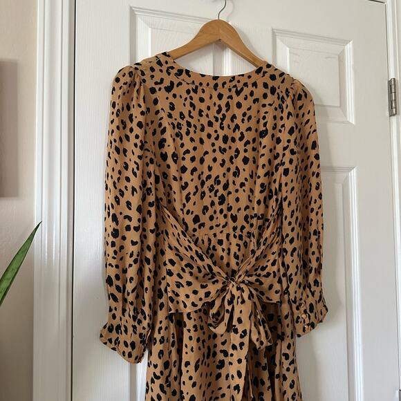 Nicholas Leopard Print Tie Front Silk Maxi Dress - Picture 10 of 10